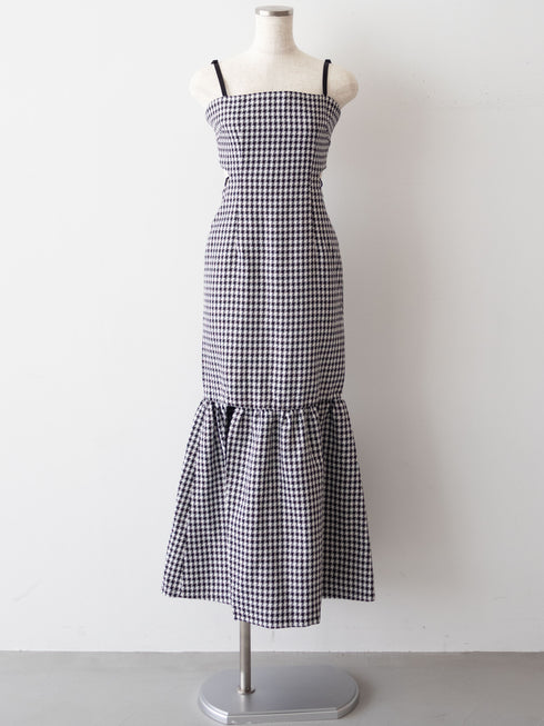 Back open houndstooth ensemble